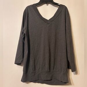 V-Neck grey top